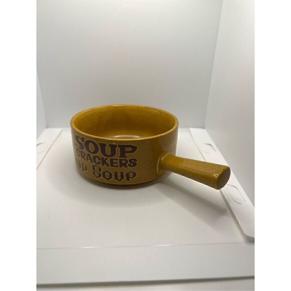 2  Vintage "Soup Cracker” Stoneware Mug Bowl - Made In Japan - Picture 3 of 4